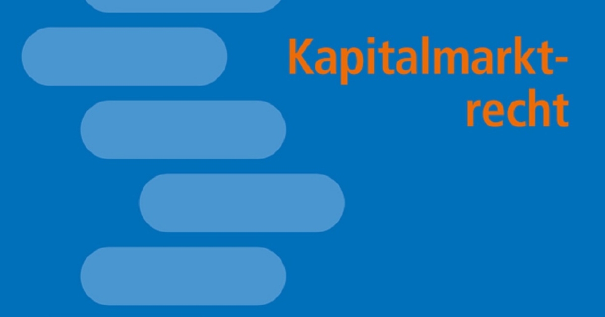 "Kapitalmarktrecht-Manual" erschienen 