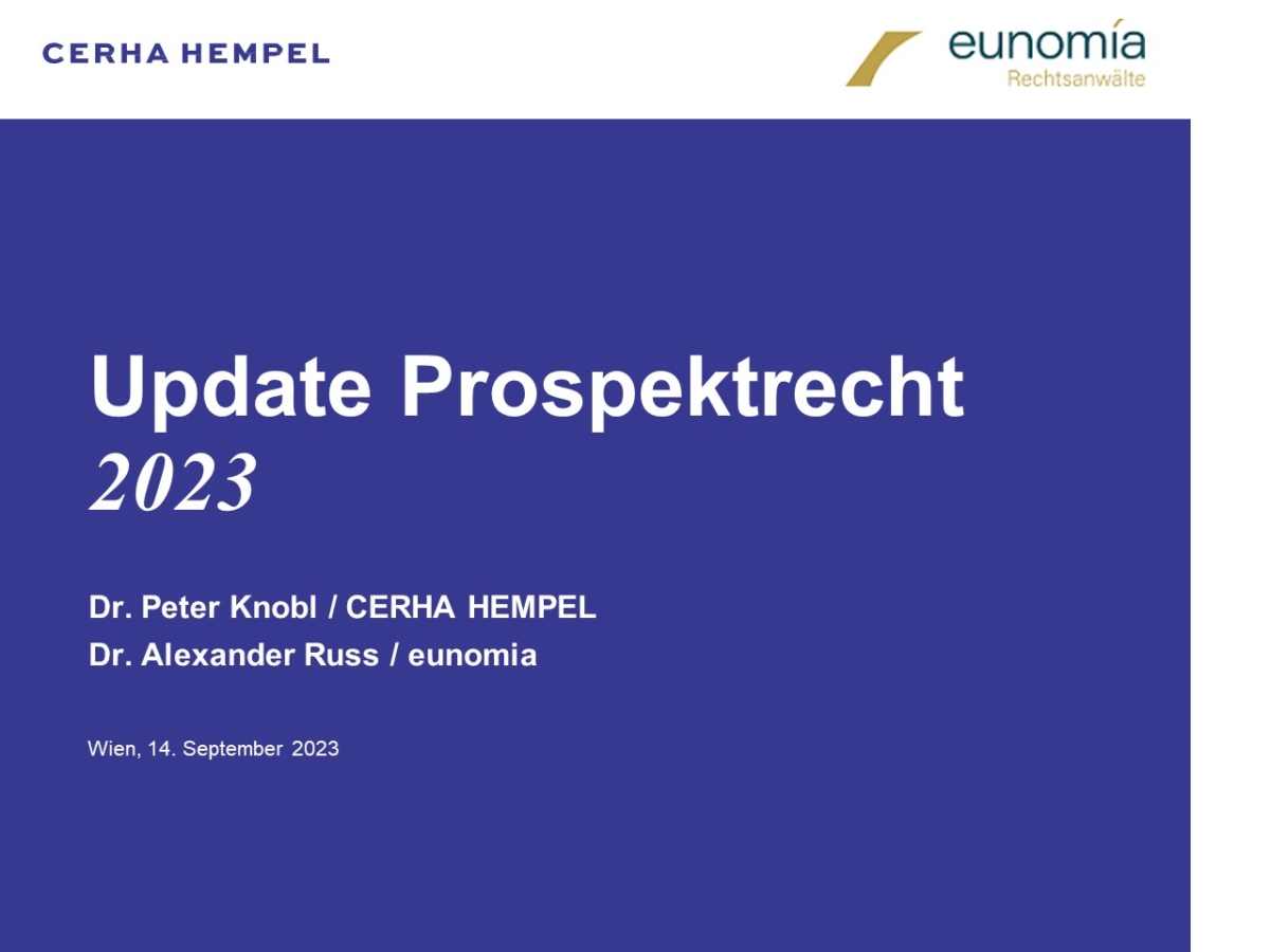 ARS Seminar "Update Prospectus Law 2023"